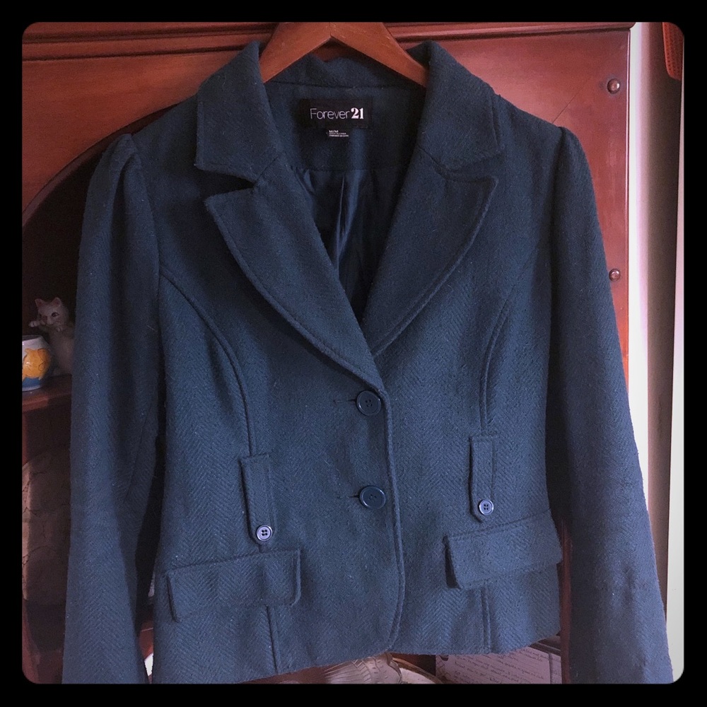 Teal tweed jacket